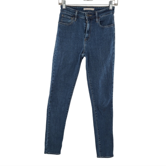 LEVIS 721 High Rise Skinny Light Blue Denim Jeans size 25 - Picture 1 of 5